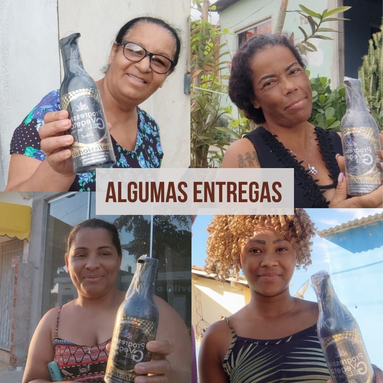 Clientes recebendo a Progressiva Vegetal Creme em casa